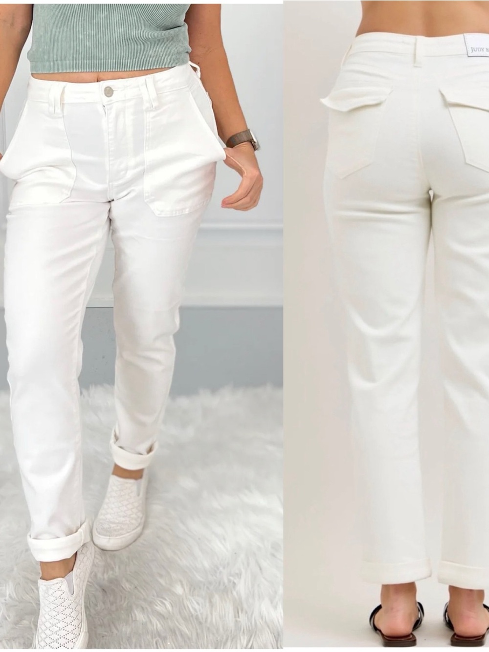 Judy Blue White Aurora Weekender Jeans 9/29 NWT - Picture 2 of 12